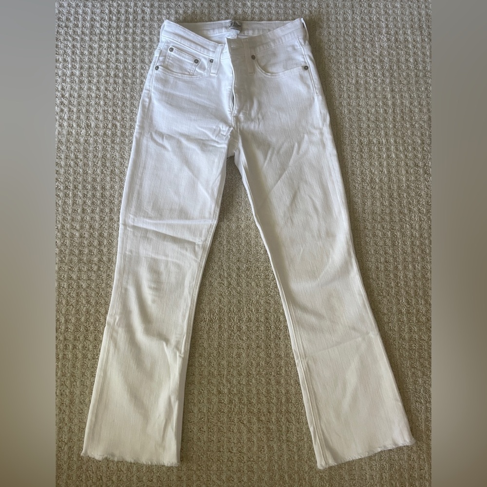 JCREW Billie Demi Boot Crop in white, sz 26